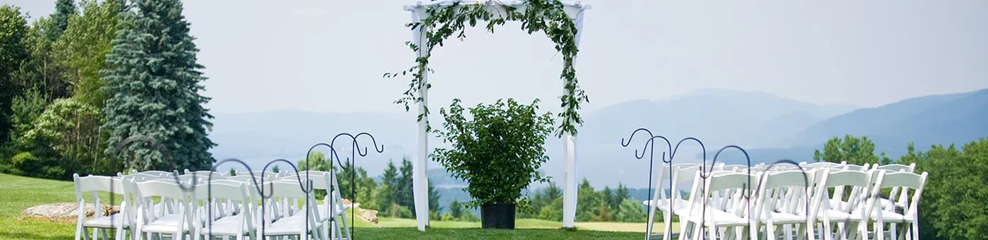 Weddings & Special Events at Top of the World Golf Resort, overlooking Lake George and the surrounding mountains